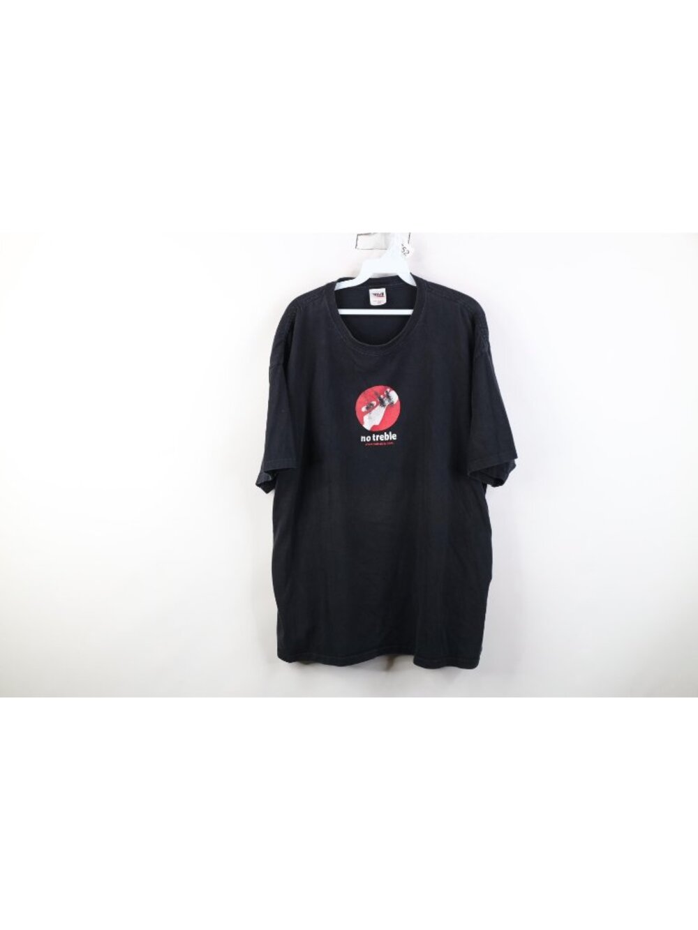 Vintage Y2K Streetwear Mens 2XL Faded No Treble Guitar Band Short Sleeve T-Shirt